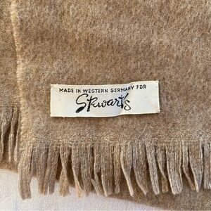 Vintage Wool Scarf Made in Western Germany for Stewart’s Department Store